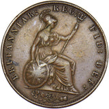 1858 Halfpenny - Victoria British Copper Coin - Nice