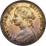 1860 Halfpenny - Victoria British Bronze Coin - Very Nice
