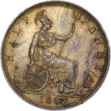 1887 Halfpenny - Victoria British Bronze Coin - Superb