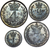 1883 Maundy Set - Victoria British Silver Coins - Superb