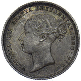 1887 Sixpence (Young Head) - Victoria British Silver Coin - Superb