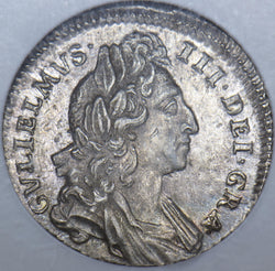 1696 SIXPENCE - SLABBED NGC MS62  - WILLIAM III BRITISH SILVER COIN