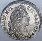 1696 Sixpence (NGC MS 62)  - William III British Silver Coin - Superb