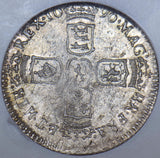 1696 SIXPENCE - SLABBED NGC MS62  - WILLIAM III BRITISH SILVER COIN