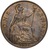 1921	PENNY	-	GEORGE V	BRITISH	BRONZE	COIN	-	SUPERB