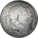 1820 Crown (2 Over 1) - George III British Silver Coin