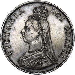 1889 Double Florin - Victoria British Silver Coin - Very Nice