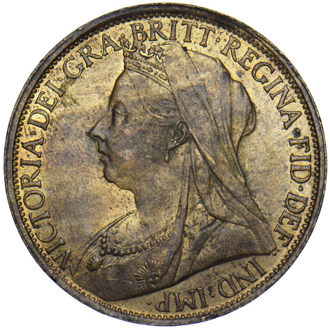 1896 Penny - Victoria British Bronze Coin - Superb