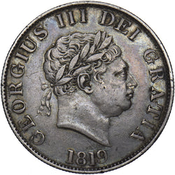 1819 Halfcrown - George III British Silver Coin - Nice