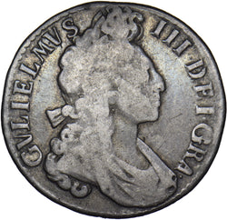 1699 Shilling (Flaming Hair) - William III British Silver Coin