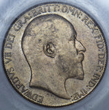 1908 Halfpenny (Slabbed CGS 80) - Edward VII British Bronze Coin