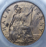 1908 Halfpenny (Slabbed CGS 80) - Edward VII British Bronze Coin