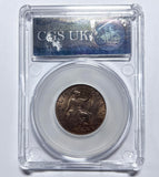 1908 Halfpenny (Slabbed CGS 80) - Edward VII British Bronze Coin