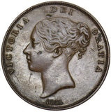 1855 Penny (Ot) - Victoria British Copper Coin - Very Nice