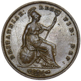 1855 PENNY (OT) - VICTORIA BRITISH COPPER COIN - V NICE