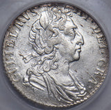 1697 SIXPENCE - SLABBED CGS 75 - WILLIAM III BRITISH SILVER COIN