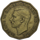 1946 BRASS THREEPENCE - GEORGE VI BRITISH COIN - NICE