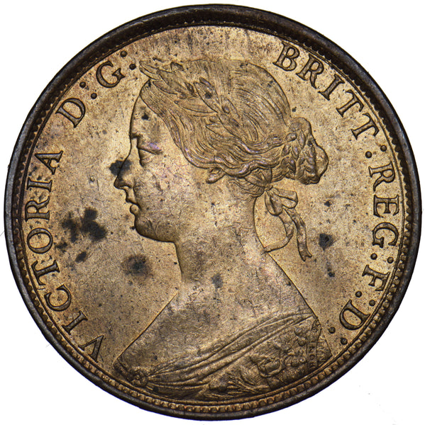 1862 Halfpenny - Victoria British Bronze Coin - Superb
