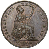 1826 Halfpenny - George IV British Copper Coin - Very Nice