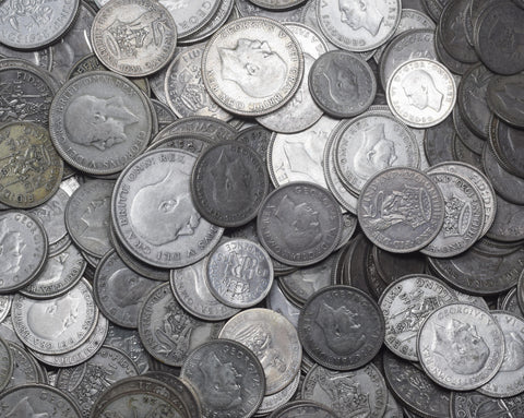 2 kg Pre 1947 British .500 Silver Coins - Scrap or Collect